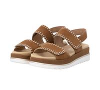 Keilsandalette REMONTE "Remonte Sandalen Leder", Damen, Gr. 38, braun, Leder, Schuhe (82635953-38) braun