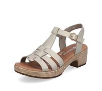 Remonte Damen Klassische Sandalen D0N50, Frauen Sandalen,Freizeitschuhe,Strandschuhe,Sandaletten,bequem,Sommerschuhe,offene,metallic,40 EU / 6.5 UK