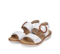 Remonte Damen Riemchensandalen R6853, Frauen Sandalen,lose Einlage,offene Schuhe,Strandschuhe,Riemen,Riemchen,halteriemen,Sommerschuhe,Weiss (80),39 EU