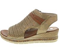Remonte Damen Schaftsandalen D3075, Frauen Sandalen,reißverschluss,Freizeitschuhe,offene Schuhe,Sandaletten,Sommerschuhe,metallic (90),37 EU