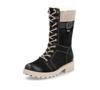 Remonte Damen Schlupfstiefel D0W72, Frauen Stiefel,lose Einlage,wasserabweisend,remonteTEX,Winterschuhe,uebergangsstiefel,schwarz Kombi (03),38 EU