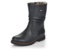 Remonte Damen Schlupfstiefel D8477, Frauen Stiefel,lose Einlage,wasserabweisend,remonteTEX,uebergangsstiefel,uebergangsschuhe,Boots,schwarz (01),43 EU