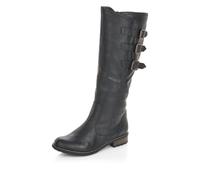 Remonte Damen Schlupfstiefel R3370, Frauen Stiefel,lose Einlage,langschaftstiefel,Slip-ons,Boots,Winterstiefel,Winterschuhe,schwarz (01),36 EU