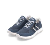 Remonte Damen-Schnürhalbschuh Vegan Jeans-Blau-Weiß-Hellgrau 44