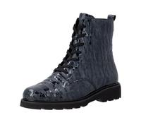 Remonte Damen Schnürstiefelette mit Prägung in Krokodil-Optik D3S72, Größe:39 EU, Farbe:Blau