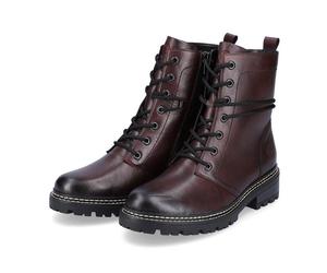 Remonte - Damen Schnürstiefelettegefüttert cerise DUNKELROT - Gr. - EU 41