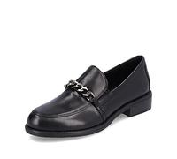 Remonte Damen Slipper D0F03, Frauen Slip On,lose Einlage,schluepfschuhe,Loafer,Slip-ons,freitzeitschuhe,offener,einschlupf,schwarz,39 EU / 6 UK