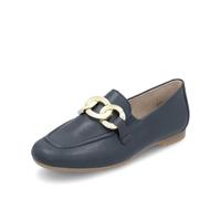 Remonte Damen Slipper D0K09, Frauen Slip On,lose Einlage,Halbschuhe,Slides,Schlupfschuhe,schluepfschuhe,Loafer,College Schuhe,elegant,blau (14),40 EU