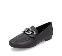 Remonte Damen Slipper D0K09 - Mokassin, lose Einlage - Schwarz 41 EU