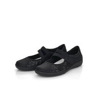 Ballerina REMONTE, Damen, Gr. 45, schwarz, Lederimitat, Textil, Schuhe Ballerina, Slipper, Schlupfschuh, Slip-On Sneaker mit dezenter Snake-Optik (44273766-45)