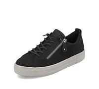 Remonte Damen Sneaker D0918, Frauen Schnürschuhe,lose Einlage,Strassenschuhe,lace-up,Low-tie,schnürschuhe,schnürer,Sneaker,schwarz,40 EU / 6.5 UK