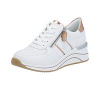 Remonte Damen Low-Top Sneaker D0T04, lose Einlage, Weiss Kombi (80), Größe 43