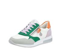Remonte Damen-Sneaker Weiß-Grün-Orange multicolor38