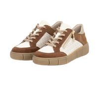 Remonte Damen Low-Top Sneaker D1T00, Frauen Halbschuhe,lose Einlage,Strassenschuhe,Freizeitschuhe,Turnschuhe,Laufschuhe,Business,beige Kombi (60),40 EU