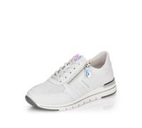 Remonte Keilsneaker R6705 Damen Weiß/Kombi mit seitlichem Reißverschluss Größe 39