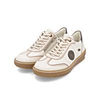 Sneaker REMONTE "Remonte Sneaker Glattleder", Damen, Gr. 42, weiß (cotton), Glattleder, casual, Schuhe (38820642-42) cotton