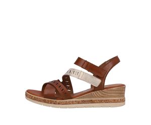 Remonte Damenschuhe Keilsandaletten muskat/cayenne/muschel muskat/cayenne/muschel - Gr. - 38
