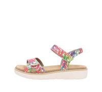 Riemchensandale REMONTE, Damen, Gr. 42, bunt (multi), Leder, geblümt, casual, Schuhe, Plateau, Sommerschuh, Sandalette mit Lite ´n Soft Ausstattung (85780424-42) multi