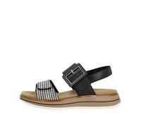 Remonte Damen Riemchensandale D1J53 – lose Einlage, Riemchen/Halteriemen – Schwarz-Crema Größe 37