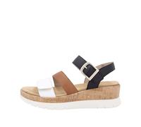 Remonte Sandalen Leder Schwarz/Weiß - 39