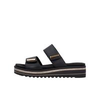 Pantolette REMONTE, Damen, Gr. 40, schwarz, Leder, unifarben, Schuhe Pantolette, Sommerschuh, Hausschuh, Plateauschuh mit Softfußbett (86743569-40) schwarz