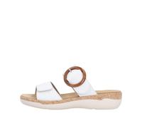 Pantolette REMONTE, Damen, Gr. 40, weiß, Lederimitat, unifarben, Schuhe Pantolette, Keilabsatz, Sommerschuh, Schlupfschuh mit Wechselfußbett (56170434-40) weiß