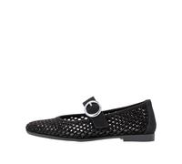 Riemchenballerina REMONTE, Damen, Gr. 36, schwarz, Textil, Ziegenveloursleder, Schuhe Riemchenballerina, Loafer, Sommerschuh mit Glitzersteine und Klettverschluss (49363948-36) schwarz