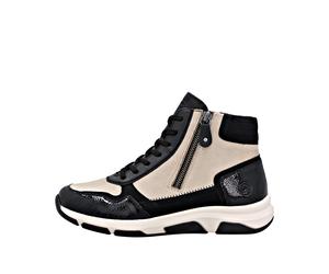 Remonte Damenschuhe Schnürstiefel black/jute/schwarz/schwarz black/schwarz - Gr. - 38