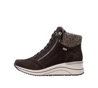 Keilstiefelette REMONTE, Damen, Gr. 38, braun (dunkelbraun), Leder, Textil, Schuhe, Keilboots, Schnürstiefelette mit wasserabweisender TEX-Membrane (41001348-38) dunkelbraun