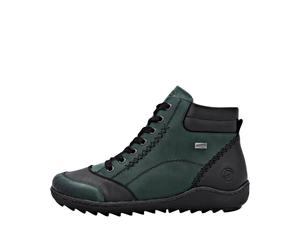 Remonte Damenschuhe Schnürstiefel dark olive/schwarz/dark olive dark olive/schwarz - Gr. - 38