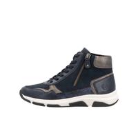 Remonte Damen High-Top Sneaker D1S70, Frauen Halbschuhe,lose Einlage,Laufschuhe,schnürschuhe,schnürer,schnürstiefeletten,blau Kombi (14),38 EU