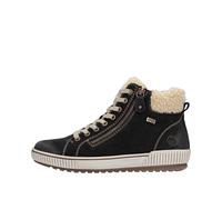Winterboots REMONTE, Damen, Gr. 40, schwarz (schwarz, beige), Leder, Textil, Fellimitat, sportlich, Schuhe, Schnürboots, Stiefelette, Casual-Boots mit Tex-Ausstattung (85814153-40) schwarz, beige