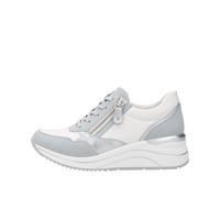 Keilsneaker REMONTE, Damen, Gr. 39, weiß (hellblau, weiß), Lederimitat, sportlich, Schuhe Sneaker, Freizeitschuh, Halbschuh, Schnürschuh, vegane Verarbeitung (42155142-39) hellblau, weiß