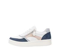 Remonte Damenschuhe Sportliche Schnürer jeans/weiss/bleu/rose/weiss jeans/weiss/bleu - Gr. - 40