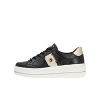 Remonte Damenschuhe Sportliche Schnürer schwarz/lightgold/schwarz schwarz/lightgold - Gr. - 43