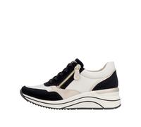 Keilsneaker REMONTE, Damen, Gr. 38, muschel, schwarz, Lederimitat, kontrastfarbene Details, Schuhe Sneaker, Freizeitschuh, Halbschuh, Schnürschuh, vegane Verarbeitung (81500556-38) muschel, schwarz