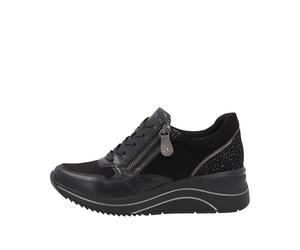 Remonte Damenschuhe Sportliche Schnürer schwarz/schwarz/altsilber/schwarz/gunmet schwarz/schwarz/altsilber/schwarz/gunmet - Gr. - 41