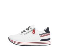 Plateausneaker REMONTE Gr. 37, bunt (weiß, dunkelblau) Damen Schuhe Sneaker mit Wechselfußbett (13949742-37)