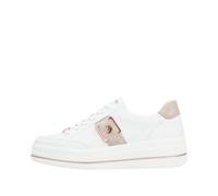 Remonte Damen Plateausneaker D1C02-80 mit gepolstertem Fußbett weiß/roségold Gr. 40