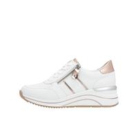 Keilsneaker REMONTE Gr. 37, weiß (weiß, kupfer) Damen Schuhe Sneaker mit Metallic-Kontrastbesätzen (24000167-37)