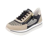 Plateausneaker REMONTE, Damen, Gr. 41, beige (hellbeige, schwarz), Lederimitat, Textil, sportlich, Schuhe, Freiezitschuh, Halbschuh, Schnürschuh, vegan, Kontrastbesatz (48314720-41) hellbeige, schwarz