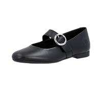 Riemchenballerina REMONTE "Remonte Ballerinas Leder", Damen, Gr. 40, schwarz, Leder, Schuhe Riemchenballerina (65426933-40) schwarz