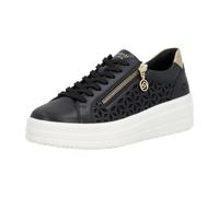 Sneaker REMONTE "Remonte Sneaker Leder/Synthetik", Herren, Gr. 41, schwarz, gold, Leder, Synthetik, Schuhe Sneaker (19596954-41) schwarz, gold