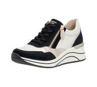 Keilsneaker REMONTE, Damen, Gr. 42, muschel, schwarz, Lederimitat, kontrastfarbene Details, Schuhe Sneaker, Freizeitschuh, Halbschuh, Schnürschuh, vegane Verarbeitung (81500556-42) muschel, schwarz