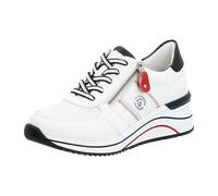 Remonte Damen Sneaker D0T04 – Halbschuh, lose Einlage, Weiß Kombi – Gr. 38