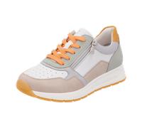 Sneaker REMONTE "Remonte Sneaker Lederimitat", Damen, Gr. 38, orange (weiß, orange), Lederimitat, Schuhe Sneaker (14928217-38) weiß, orange