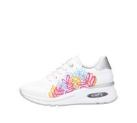 Remonte Damen Low-Top Sneaker D2H02, Frauen Halbschuhe,lose Einlage,Laufschuhe,schnürschuhe,schnürer,Plateausohle,Sportschuhe,Weiss Kombi (80),39 EU