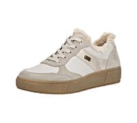 Plateausneaker REMONTE, Herren, Gr. 38, beige (weiß, hellbeige), Leder, Textil, Veloursleder, Schuhe Plateausneaker, Schnürschuh, Halbschuh mit wasserabweisender TEX-Membran (74253254-38) weiß, hellbe