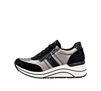 Sneaker REMONTE "Remonte Sneaker Lederimitat", Damen, Gr. 41, schwarz (schwarz, silber), Lederimitat, Schuhe Sneaker (39419914-41) schwarz, silber