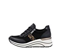 Remonte Damen Low-Top Sneaker D0700, Frauen Halbschuhe,lose Einlage,wasserabweisend,remonteTEX,Freizeit,sportlich,straßenschuhe,schwarz Kombi (04),38 EU